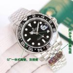 Clean Factory ROLEX GMT  904L Steel Green Second Hand Black Watch